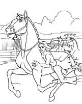 coloriage spirit et un indien